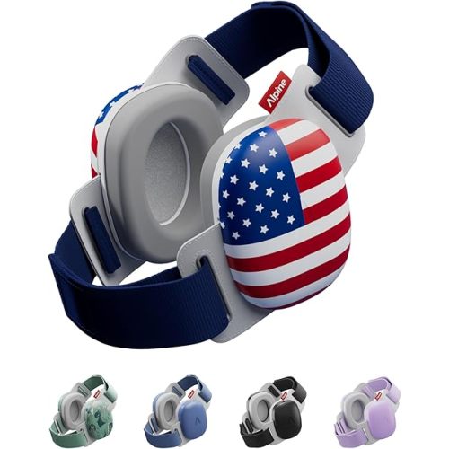 Alpine Muffy Baby Comfort, America250 Special Edition, Protects Hearing for Babies & Toddlers, CE & ANSI Certified, Safe fit & Comfort, Multi-adjustable from 3 months up to 5 yrs, 24dB, Fourth of July