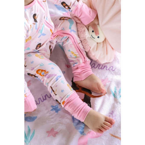Convertible Zip Romper in Let's Be Mermaids | Caden Lane