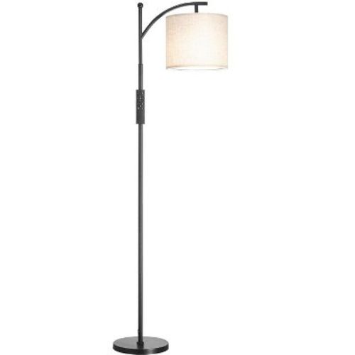Dimmable Floor Lamp with Remote Control, Color Temperature & Brightness Adjustable Standing Lamp with Foot Switch, for Living Room Bedroom Office