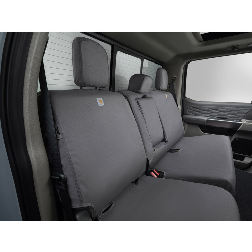 Ford Covercraft Carhartt Rear Row Seat Covers w/ Armrest 60/40 in Gravel
