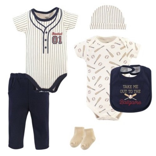 Little Treasure Baby Boys Layette 6-Piece Set, Baseball, 0-3 Months