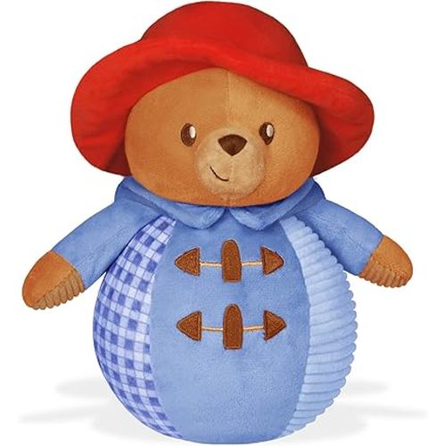 YOTTOY Paddington Bear Collection | Infant Plush Toy Musical Chime Ball That Rattles & Rolls – 8”H
