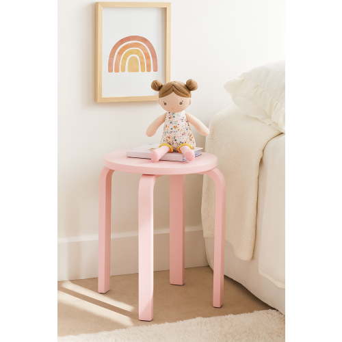 Mainstays Kids Wood Nightstand Side Table, Blushing Rose