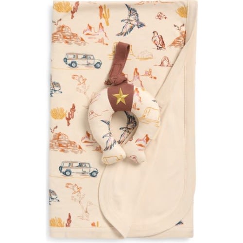 Print Blanket & Horseshoe Toy Set