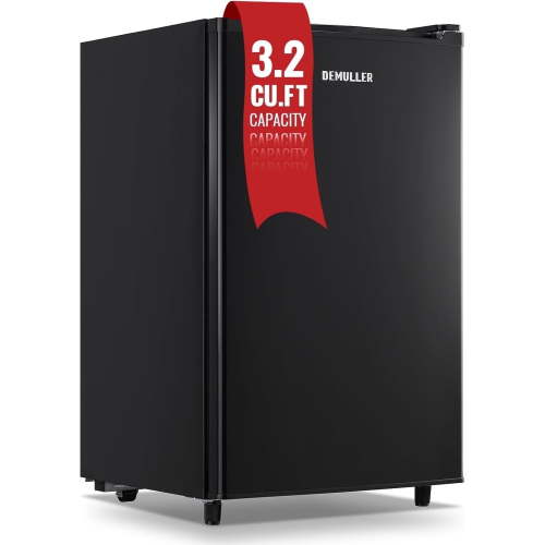 Demuller Upright Freezer 3.2 Cu.ft Freezer 7-speed Temperature Control Fix Shelves Black New