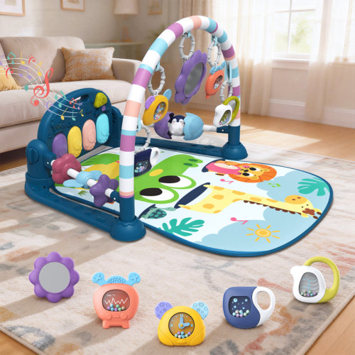 dearlomum Baby Play Mat Baby Gym,Funny Play Piano Tummy Time Baby Activity Mat with 5 Infant Sensory Toys & Reviews | Wayfair