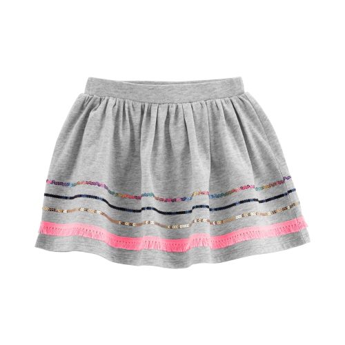 Embroidered Fringe Skort - 6M - Heather