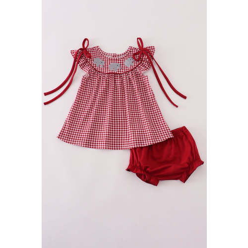 Alabama roll tide elephant embroidery bloomer set