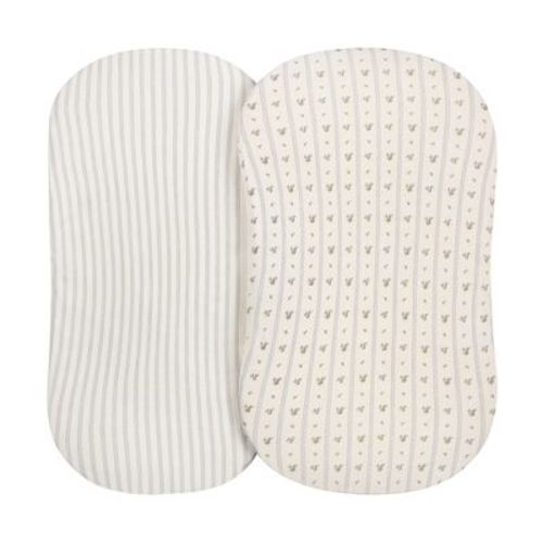 Ely's & Co. Baby Fitted Bassinet Sheet 100% Combed Jersey Cotton for Baby Boy 2 Pack