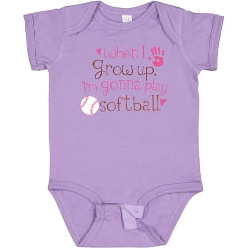 inktastic Future Softball Player Girls Baby Bodysuit