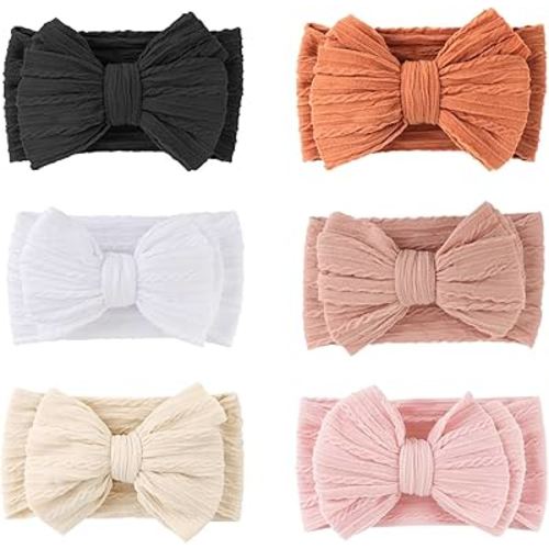 Baby Bows Headbands Nylon Baby Girl Headbands Soft Handmade Hairbands Toddler Hair Accessories for Girls Baby Newborn Infant Kids