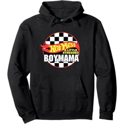 Gifts For Mom Hot Mess A Little Stressed Boy Mama Pullover Hoodie