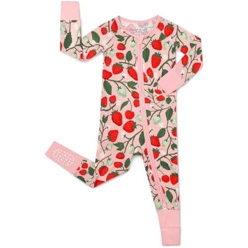Bamboo Viscose Convertible Baby Footies Pajamas, footies for babies, Zipper Pajamas Baby Girls 0-24M