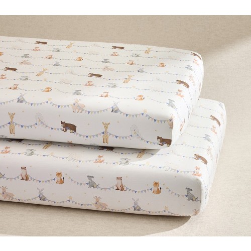 Party Animals Organic Crib Fitted Sheet