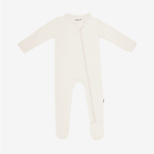 Kyte Baby Zipper Footie - Oat, 3-6 M