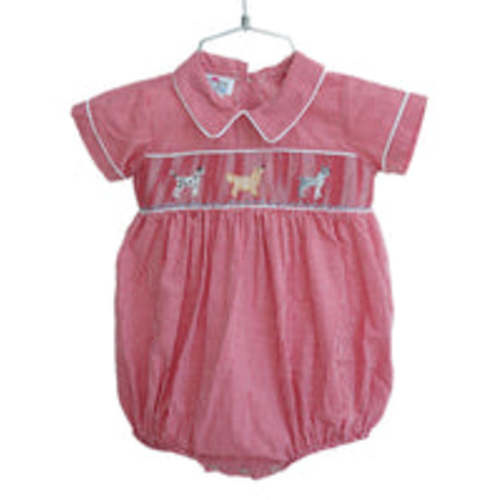 Smocked Puppy Dogs Bubble for Boys I Ruth and Ralph