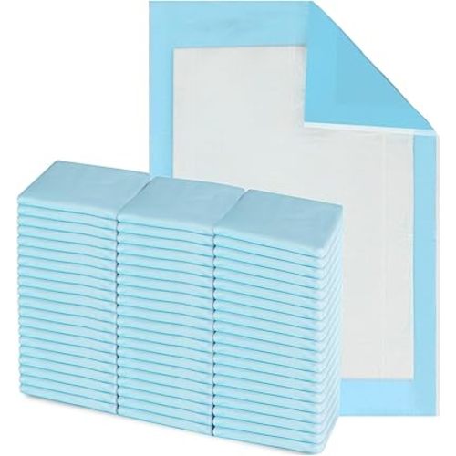 HALYARD Disposable Standard Underpads Incontinence Bed Pads 17”x24” Lt. Blue-Comfortable Chucks Pads Disposable for Adults-Soft Bed Pads for Elderly/Adult Patient 48821 (Pack of 50)