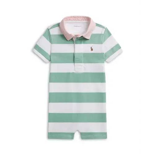 Boys' Striped Cotton Rugby Shortall - Baby