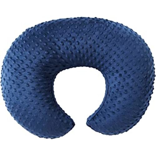 Nursing Pillow Cover Breastfeeding Pillow Cases Minky Dot Slipcover (Estate Blue)