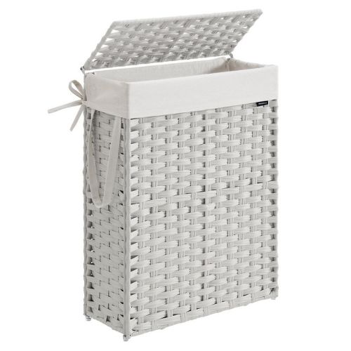 Laundry Hamper Bamboo Laundry Basket with Lid and Handles Wicker hamper
