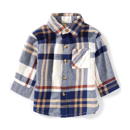 Scene&Heard Baby Boys Woven Plaid Button Front Shirt