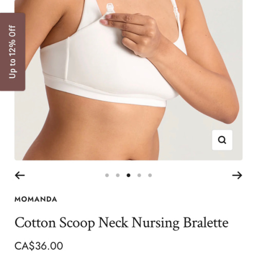 Cotton Scoop Neck Nursing Bralette