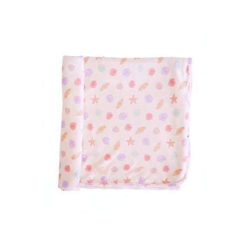 Saltwater Shells Bamboo Waffle Oversized Swaddle Blanket