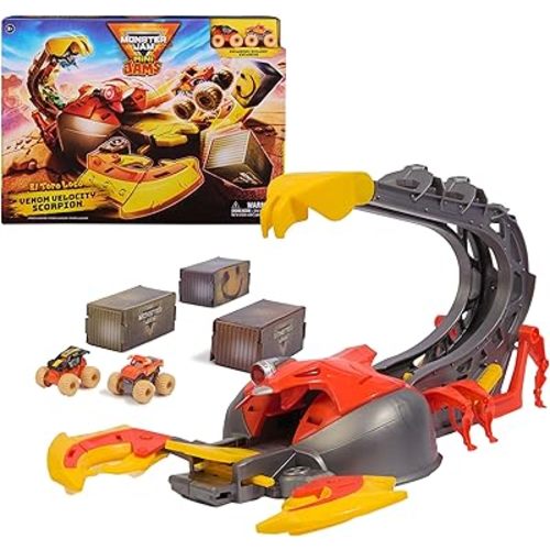Monster Jam Mini, El Toro Loco Venom Velocity Scorpion Playset, 2 Exclusive Die-Cast El Toro Loco and Max-D Monster Truck, Kids Toys for Boys Ages 3 and Up