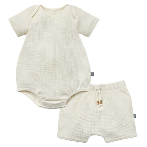 2-Piece Baby Neutral Dumpling Romper & Harem Shorts Set – Gerber Childrenswear