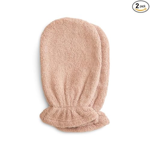 mushie Baby Bath Mitt | Organic Cotton | Pack of 2 (Blush)