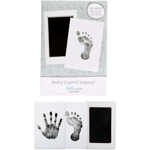 Little Pear by Pearhead Baby's Print Newborn Ink Pad Kit, Black, Gender-Neutral, for Boy or Girl