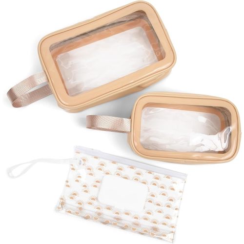 Diaper Bag Organizer Set - Water-Resistant Pouches for Moms - Includes 1 Wipes Pouch & 2 Standalone Pouches - Perfect for Travel