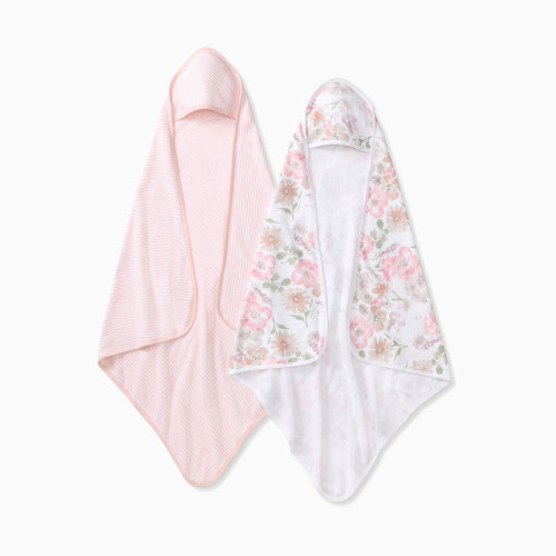 Burt's Bees Baby 2-Pack Organic Hooded Towels - Flower Meadow