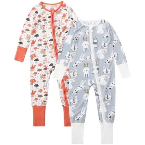 OPAWO Baby Pajamas, 3-6mo (Squirrel & Rabbit)