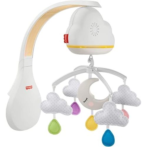 Fisher-Price Sound Machine Calming Clouds Mobile & Soother Convertible Crib to Tabletop with Music & Lights for Newborn to Toddler