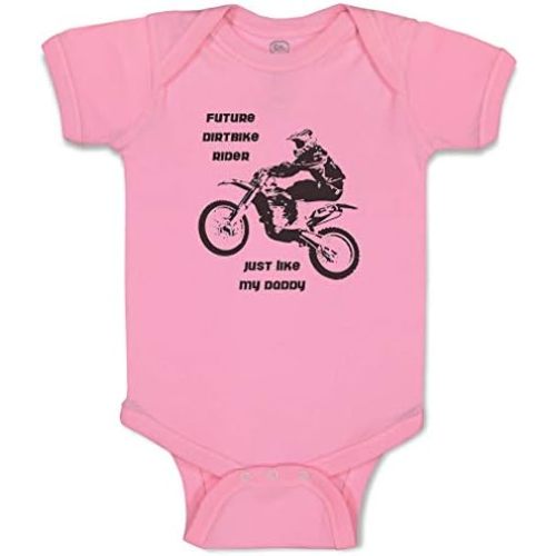 Cute Rascals Baby Bodysuit Future Dirt Bike Rider like My Daddy Sports Bike Riding Funny Cotton