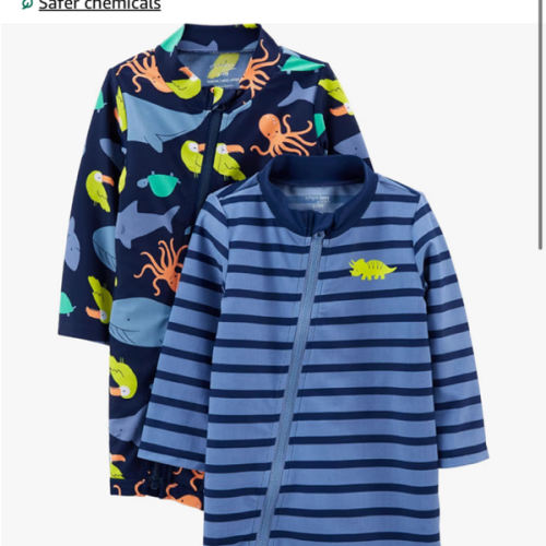 Simple Joys by Carter's Baby Boys' 2-Pack 1-piece Zip Rashguards
