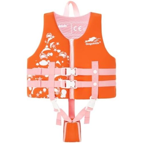 Gogokids Toddler Swim Vest, Kids Floaties – Boys & Girls Buoyancy Jacket, Swimming Aid for Pool & Beach, Fits 2-8 Years / 22-60 lbs