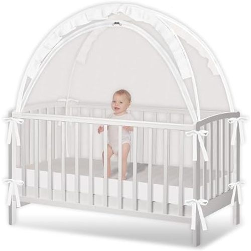 Crib Tent - Crib Net to Keep Baby in, Stop Baby from Climbing Out of Crib