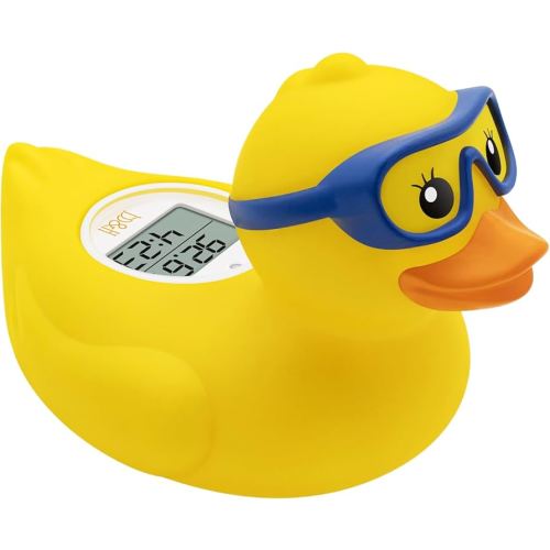 b&h Baby Bath Thermometer and Room Thermometer - Upgraded Sensor, The Infant Tub Water Temperature Thermometer Floating Toy Safety Products (Diving-Goggles Duck)