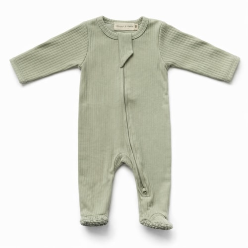 Organic Cotton Ribbed Zip Sleepsuits – Soft and Safe for Baby – Ocean & Cove