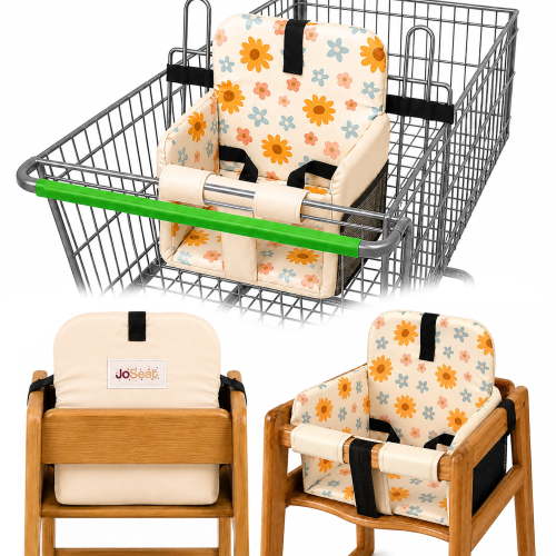 Shopping Cart Seat Cover for Baby, Floral | High Chair & Grocery Cart Seat Protector, Machine Washable Reusable Cart Liner & Swing Insert, Unisex, Soft, Portable
