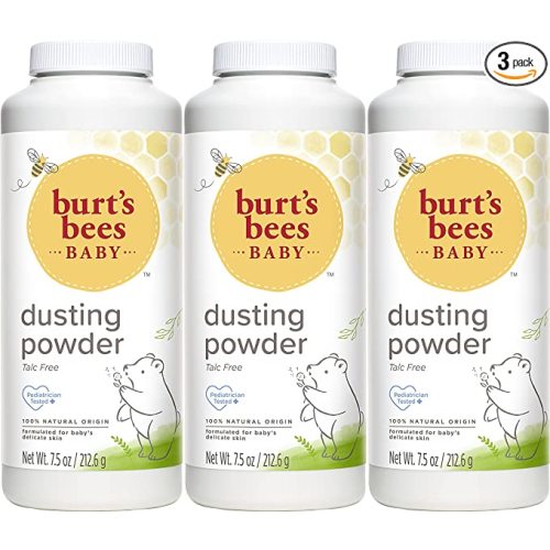 Burt's Bees Baby Powder, Hypoallergenic Dusting Powder, Non-Irritating, Calming Skin Care, All Natural, Talc Free,7.5 Ounce (Pack of 3)