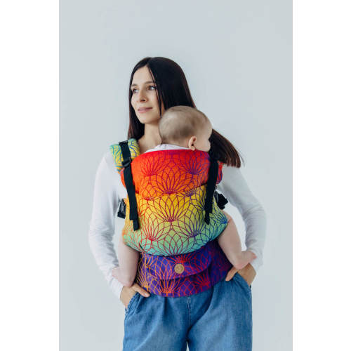LennyUpGrade PRO Carrier, Standard Size, jacquard weave 100% cotton - RAINBOW LOTUS