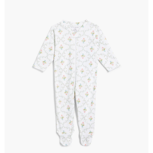 The Footie Pajama - Pastel Trellis – Hill House Home
