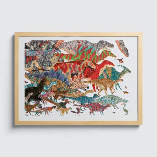 Dinosaur Print, Mesozoic Era, Dinosaur decor, kids decor, dinosaur present, baby nursery decor, dinosaur wall art, Dinosaurs Print, A4,A3,A2