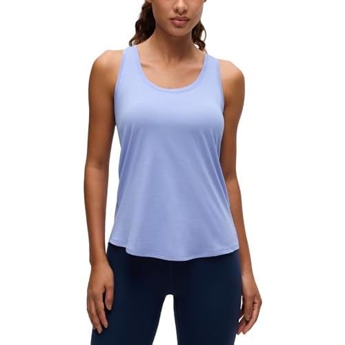 CRZ YOGA Pima Cotton Racerback Tank Top