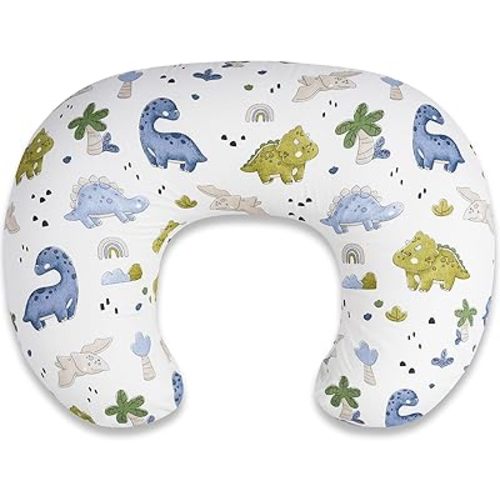 Nursing Pillow for Breastfeeding and Bottle Feeding, Ergonomic Design for Tummy Time & Sitting Support, with Removable & Washable Soft Cover, Hypoallergenic Newborn Baby Pillow for Boys and Girls