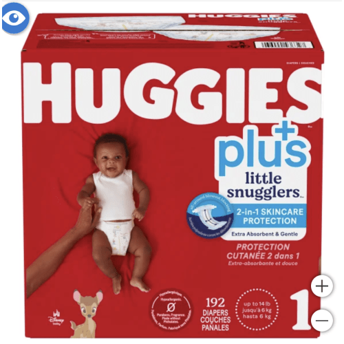 Huggies Little Snugglers Plus Diapers, Sizes 1 - 2