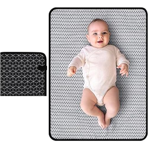 Accmor Portable Diaper Changing Pad, Waterproof Baby Changing Mat, Foldable Portable Travel Changing Pads for Baby, Black